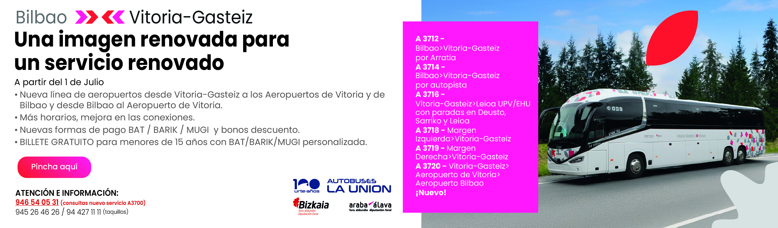 Bilbao><Vitoria-Gasteiz Nueva imagen y servicio renovado